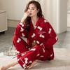 100% Pure Cotton Pajamas Men's Long-sleeved Spring and Autumn Korean Version Plaid Casual Large-size Winter Men's Loungewear Suit