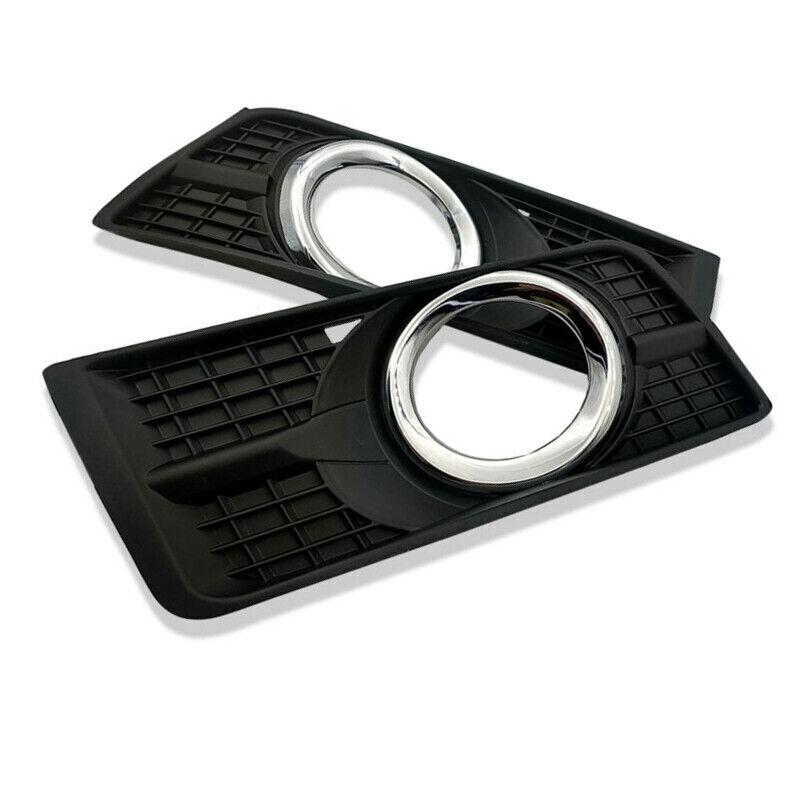Pair Front Fog Light Cover Bezel Trim Chrome For 2010-2016 Cadillac SRX