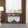 Vintage American Solid Wood Entryway Console Table Anti-Corrosion Hallway Cabinet with Drawers for Living Room & Balcony Storage