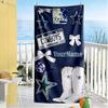 Dallas Customized Name Beach Towel Quick-Dry Soft Microfiber Ideal for Travel Outdoor Swim Pool Yoga Surf Camping Hiking Gym Gift Holiday