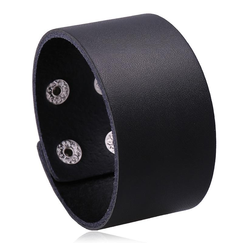 Punk Leather Bracelet: Men s Simple Personality Wristband