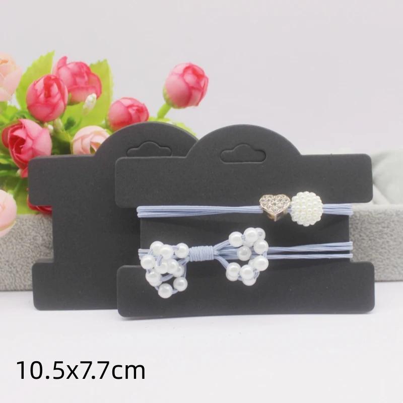 50pcs white/black/kraft paper series hair clip necklace packaging card