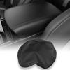 Fits For 15-20 Ford Edge Black Vinyl Leather Center Console Lid Armrest Cover