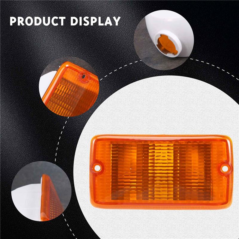 2Pcs Turn Signal Light For 2001-2006 Jeep Wrangler (TJ) Plastic Lens LH & RH 55156488AB 55156489AB-A99D