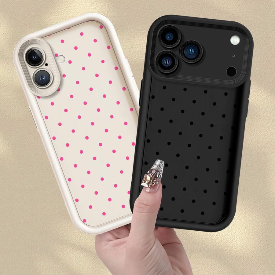 Phone Cover Case for iPhone 17 Pro Max 16 12 Pro 11 14 13 15 Plus Air INS Polka Dot Small Fresh
