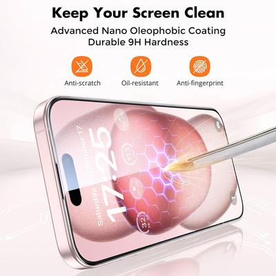 3 sztuki szkła hartowanego do iPhone'a 16 14 15 Pro Max 13 12 Mini folia ochronna na ekran do iPhone'a 16 15 Plus X XR XS Max szkło ochronne