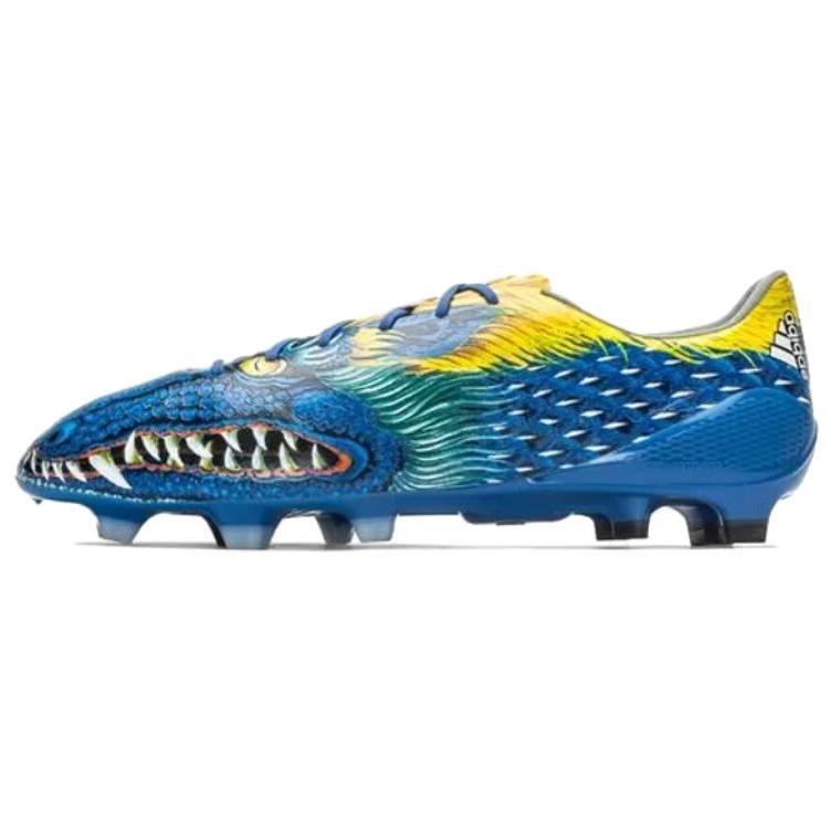 Adidas Adizero F50 Fashion Trend FG (Rubber Long Stud) Anti-Slip Durable Soccer Shoes Men Soccer Shoes Blue Green M219440