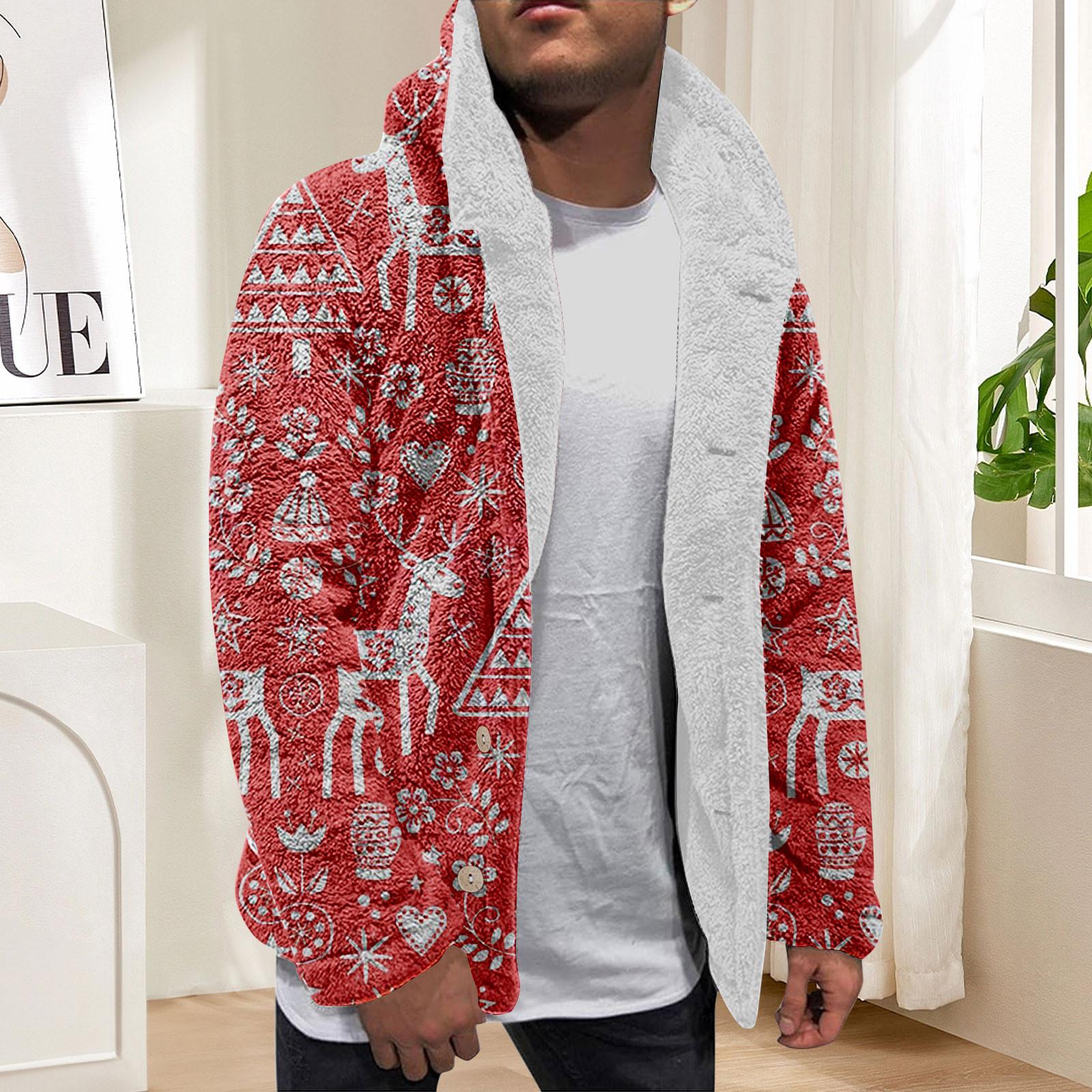 

Мужская зимняя флисовая толстовка с капюшоном на молнии с накладным карманом, повседневная куртка XXXL красный