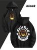 Fun and Unique Letter Print Men's Casual and Comfortable Hoodie, Stylish Long-sleeved Hooded Sweatshirt, Versatile Casual Top for Autumn and Winter.