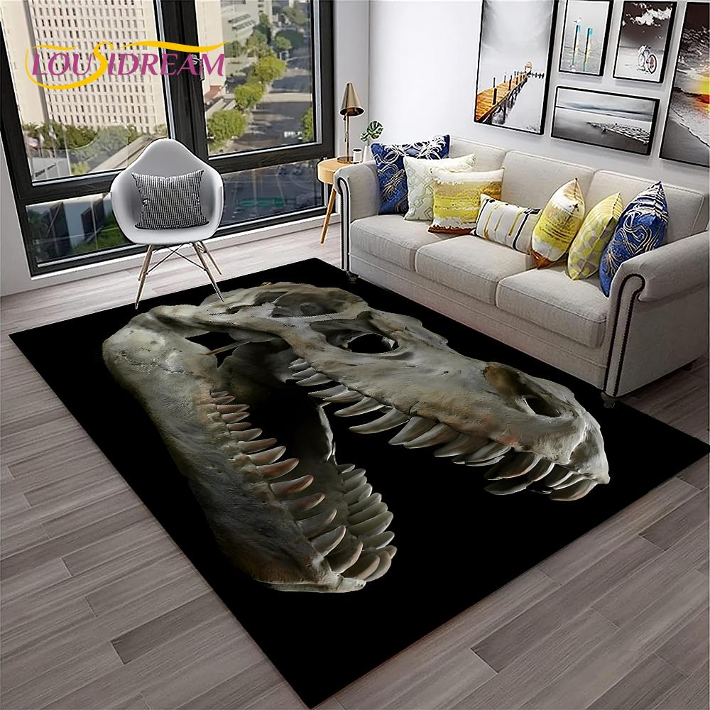 Animal Fossil Dinosaur 3D Series Carpet HD Rug for Home Living Room Bedroom Sofa Doormat Decor,kids Area Rug Non-slip Floor Mat