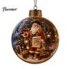 Durable Holiday Party Supplies Glowing Christmas Story Ornament, Mini Scene in Ball, Light Up Hanging Decorations for Garden Clear Plastic Ball