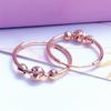Purple Gold Color Gold Fashion Trend Exquisite Foreign Classic Rose Gold Bead Earrings Women
