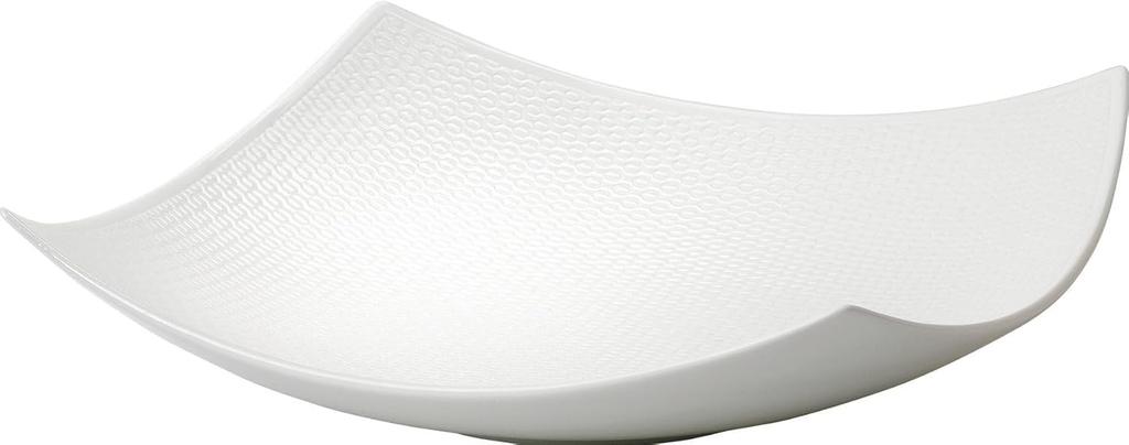 Wedgwood Official Wedding Gift Geo Sculpture Wedding Gift for the Bride and Officially Imported Wrapping Bowl, 25cm, White, Tableware, Groom,