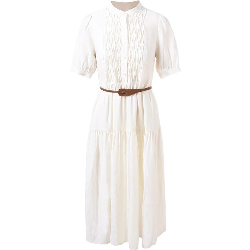 Betu Women s French Retro Puff Sleeve Midi Dress M