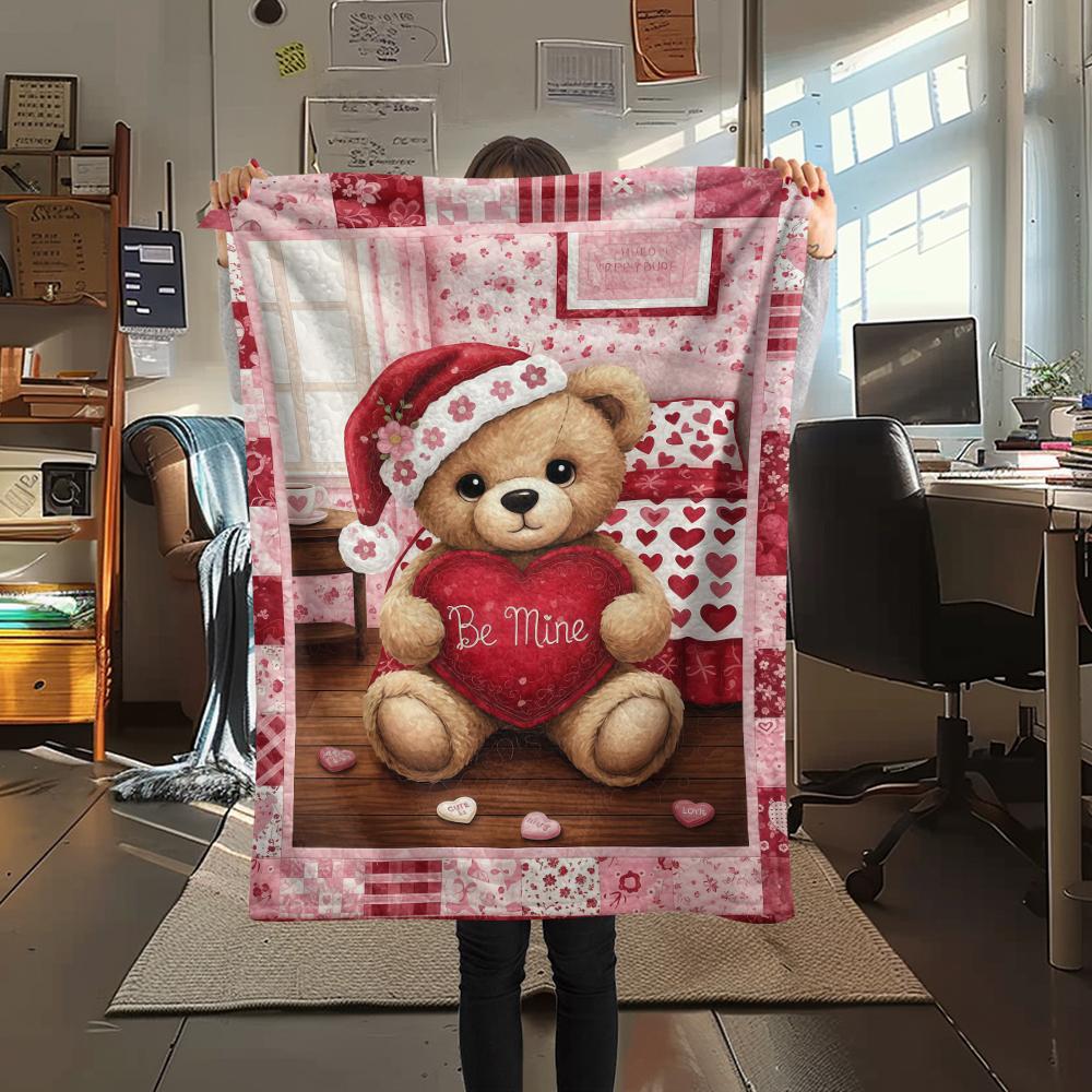 1 Stück Flanelldecke mit Cartoon-Druck, Hohe Qualität, Bequem für alle Jahreszeiten, Heimdekoration, Wärme und Komfort, Perfekt als Weihnachts- oder Geburtstagsgeschenk