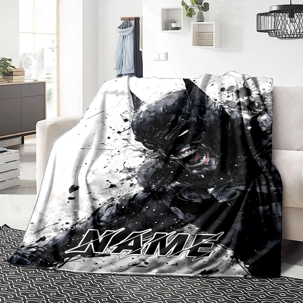 Custom Name Captain America's patriotic shield. blanket for Couch & Bed, Plush Cozy Fuzzy Blanket Super Soft & Warm Blankets for Fall and Winter. 0908