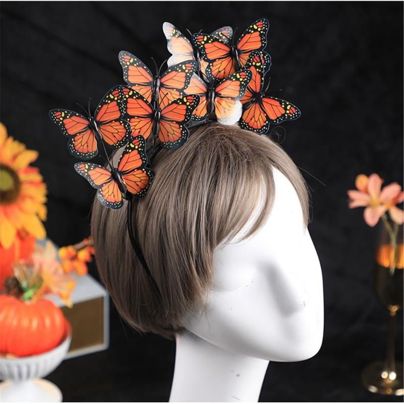 Plastic Skull Headbands For Halloween Parties Gothic Costume Accessory Portable Hair Decors