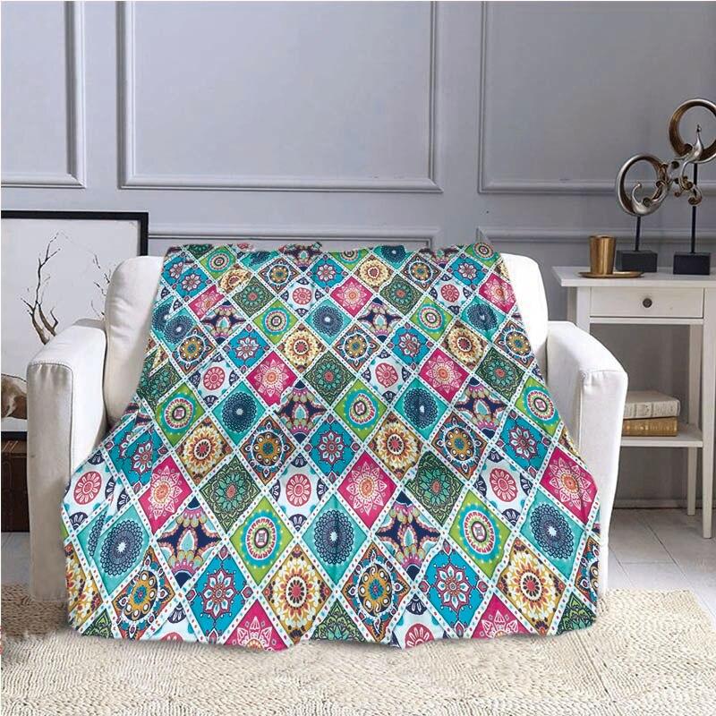 

Мандала Ковдра з квітковим візерунком Ковдри для диванів для ліжок Суперм’яка тепла ковдра Фланелева ковдра Фланелева ковдра 75x90cm
