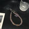 Luxury Colorful Butterfly Crystal Bead Phone Bracelet Strap Charm Chain Knot Cellphone Lanyard Keychain Bag Camera keychain Pend