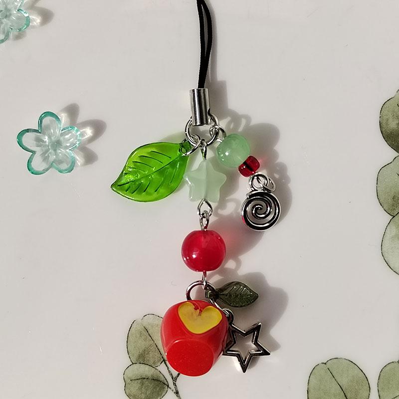 

Apple & Heart heisei retro keychain чорний