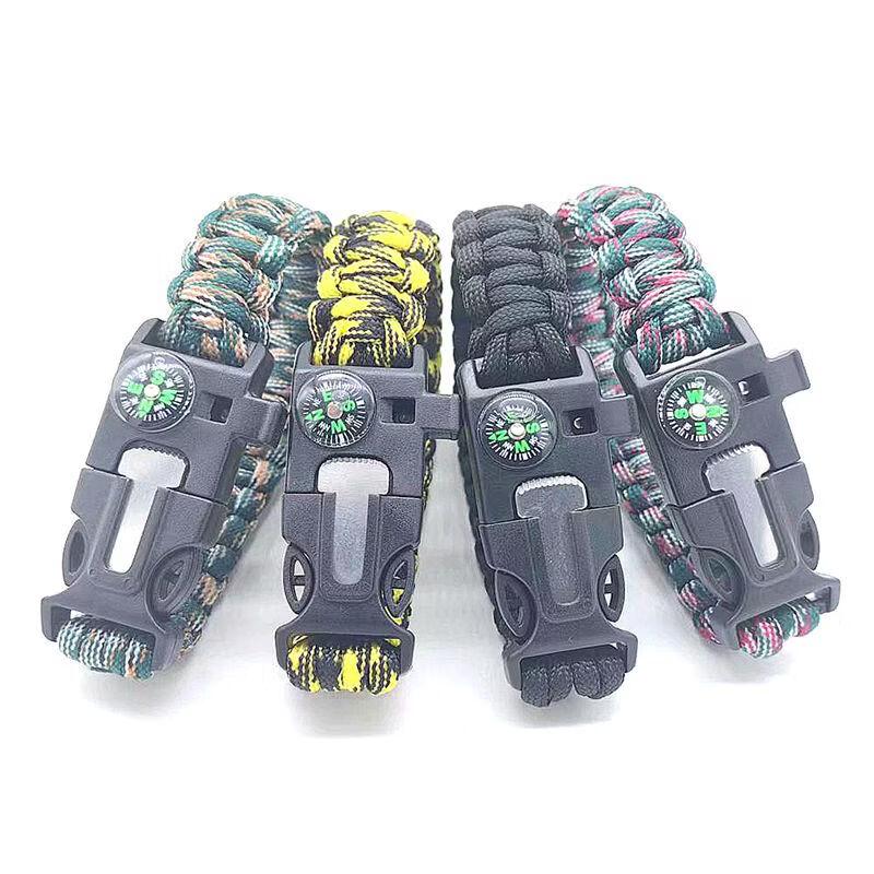 Brangdy Outdoor Survival Paracord Bracelet with Whistle