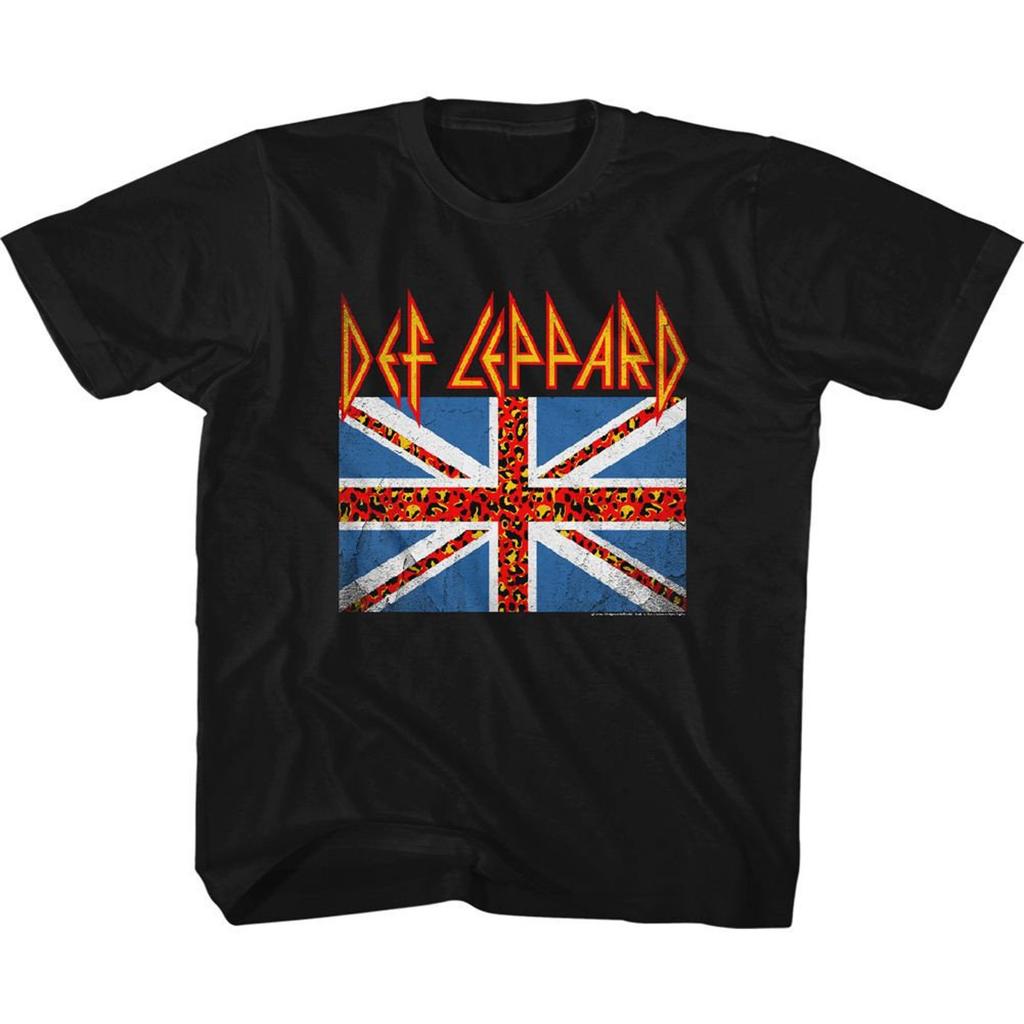 Def Leppard Leopard Flag Black Toddler T-Shirt