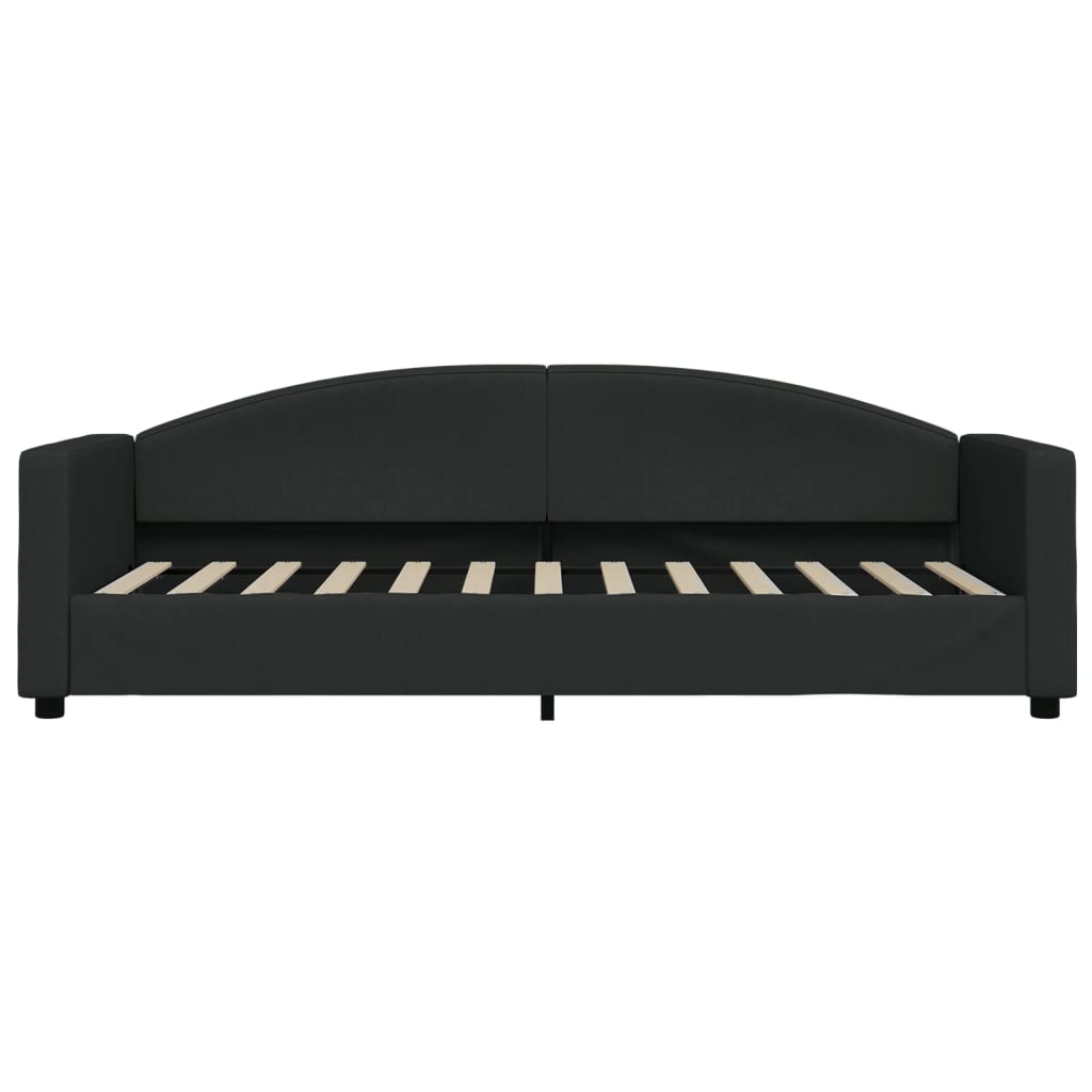 Vidaxl Sofa Z Materacem Do Spania, Czarna, 80X200 Cm, Tkanina