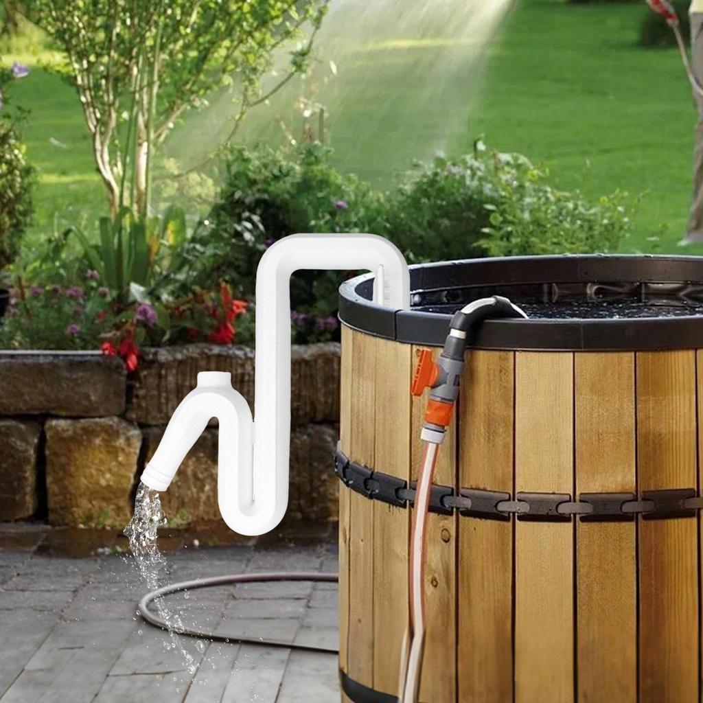Rain Barrel Overflow Hose Extension Weather-Resistant Divert Rainwater Away Tools For Outdoor Garden