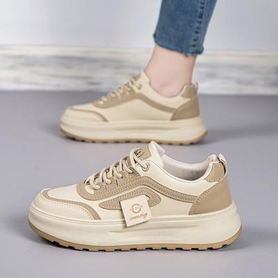 New Spring Thick-soled Heightening Little White Shoes Women's Soft Soles Are Not Tired of Versatile Casual Shoes Non-slip Sports Board Shoes