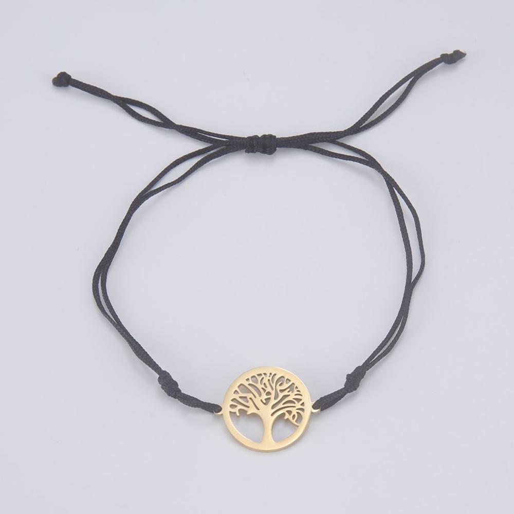 Dawapara Tree of Life Bracelet for Women Positive Energy Growth and Strength Amulet Stainless Steel Minimalist Couple Jewelry