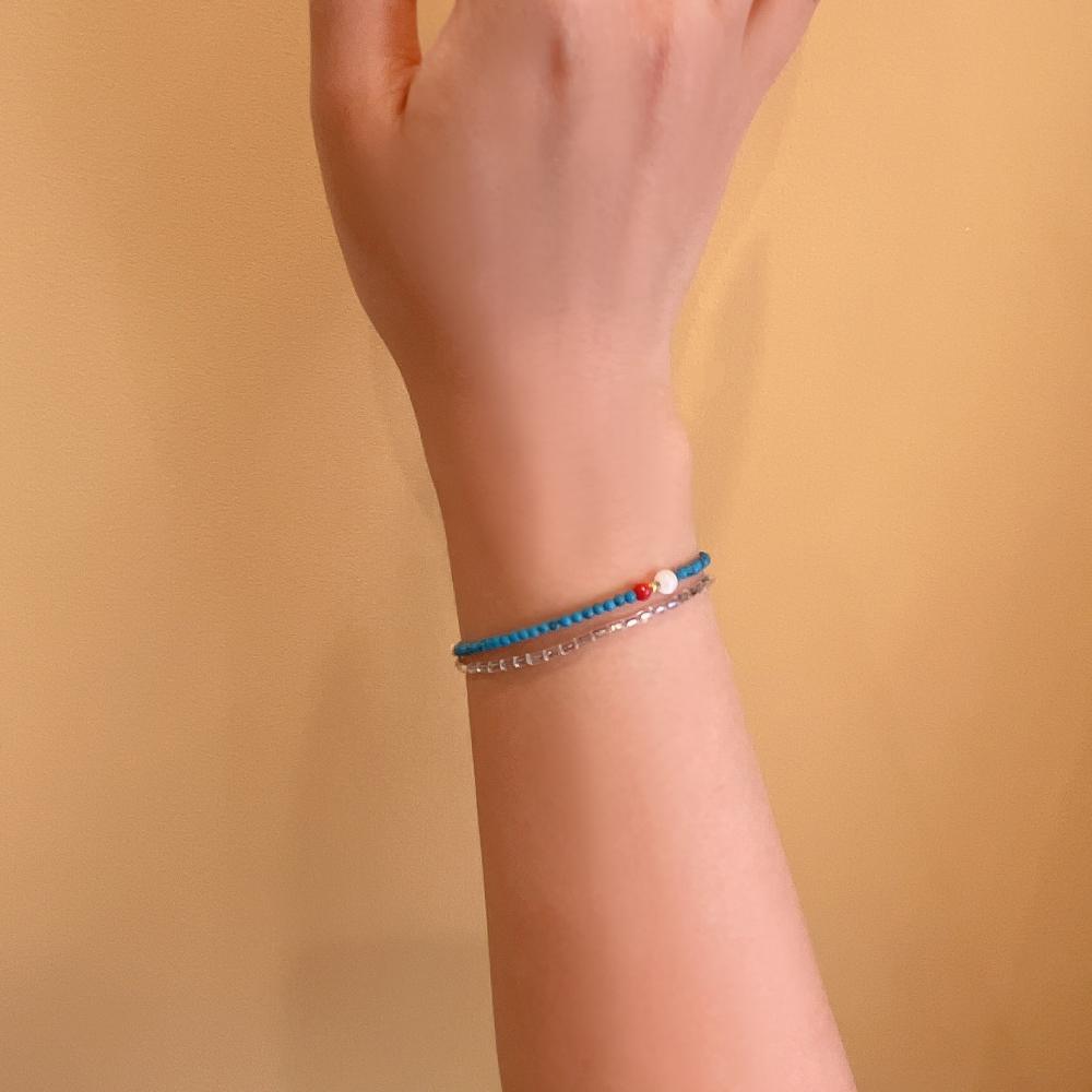 My Omelet [92.5 Silver] Ocean The Blue Bracelet