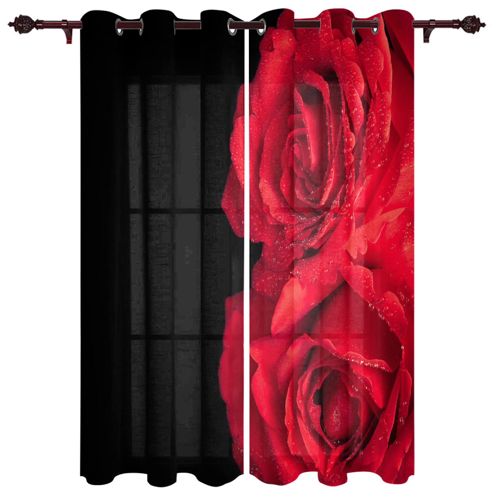 Роза Цветок Деревянная Доска Современные Шторы Для Окна Гостиной Спальни Шторы Жалюзи — фото 19