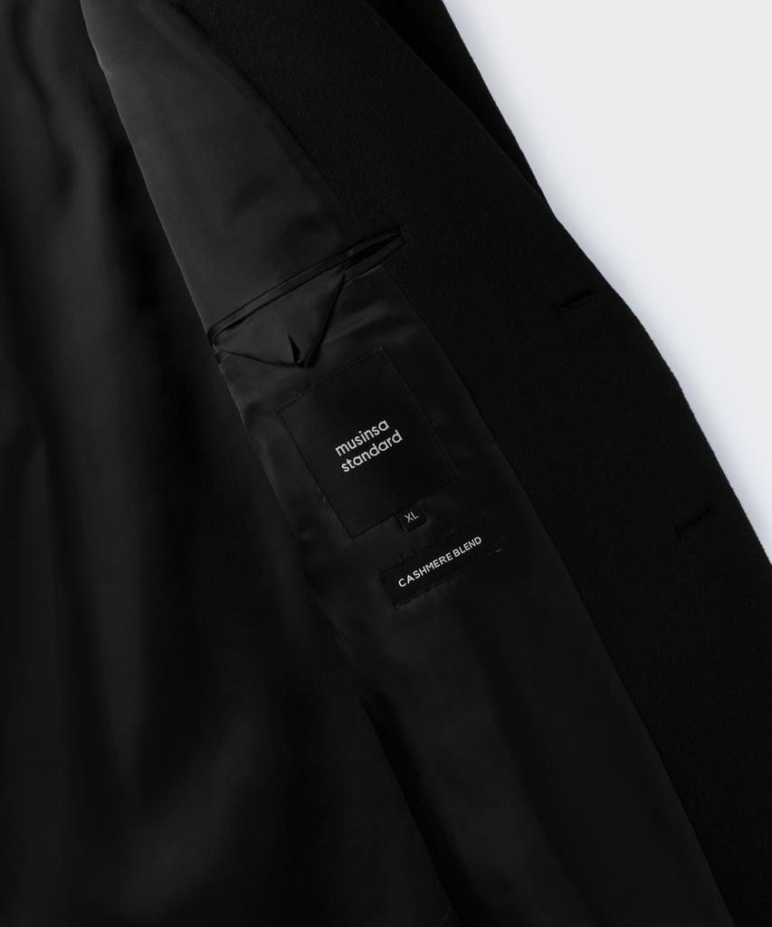 Musinsa Standard Cashmere Blend Oversized Single Coat [Black]