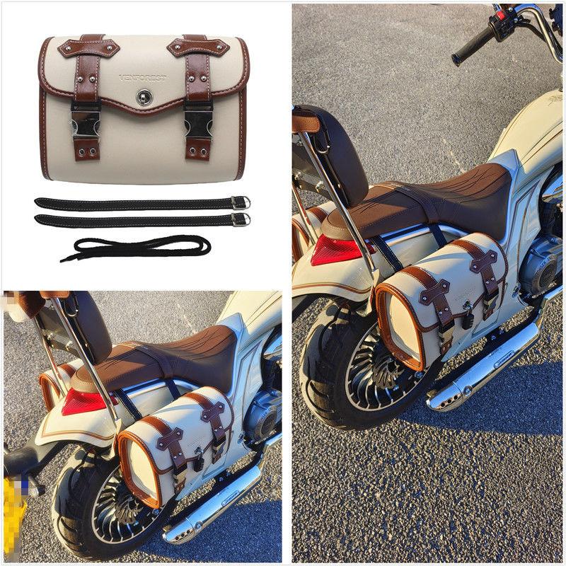 Motorcycle Saddlebag Side Bag Retro PU Motorcycle Tool Bag For ADNOH Rebel 250 500 For Rebel 1100 300 For W400 W650 SR400 XL883L