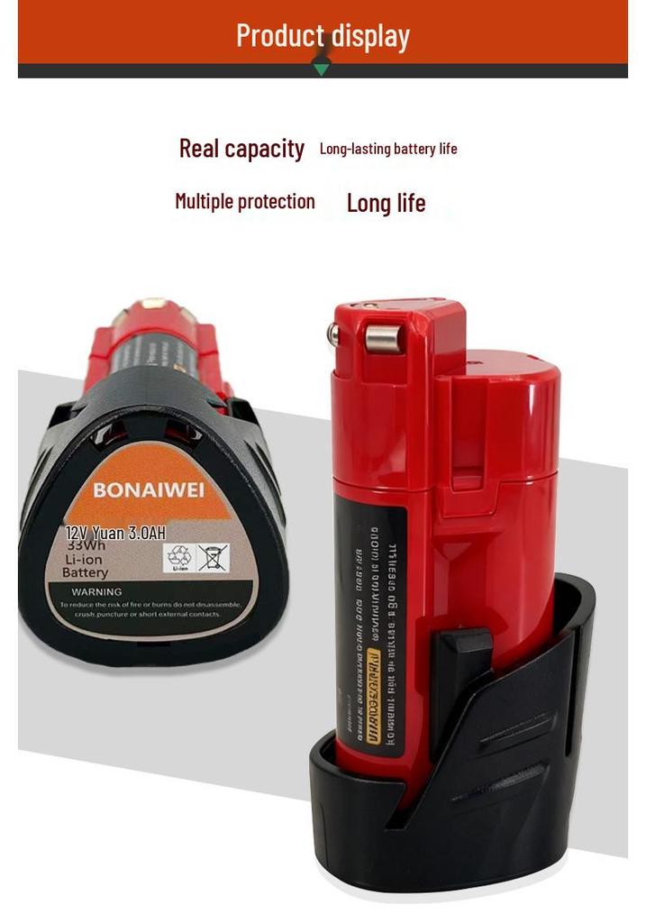 Milwaukee M12 Battery Charger for 12V M12B2/B4 Hand Drill