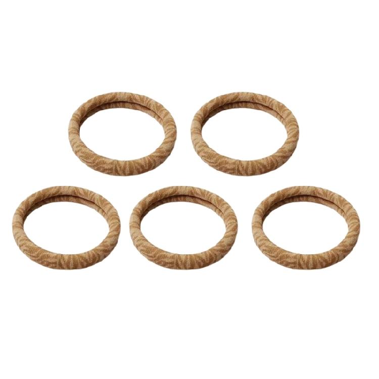 5PCS Fashion Leopard Hair Bands Stretch Fabric Hairband Hair Elastics Lightweight Hair Ties For Multiple Hairstyles