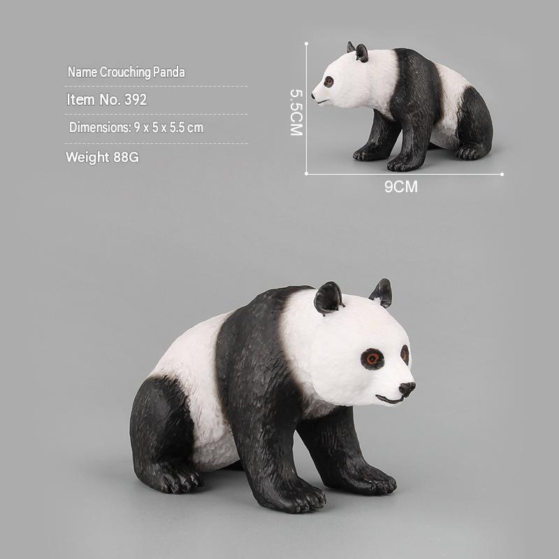 Solid Wildlife Zoo Model Panda Animal Toy 7-Piece Set Realistic Animal Figures Kids Educational Toy Eco-Friendly PVC Material Gift Box