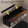 Wall Mounted Wooden Kitchen Shelf, Spice Bottle Organizer, Multifunctional Free of Holes To Remove and Washable