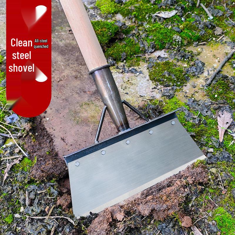 Manganese Steel Multi-Purpose Shovel: Ideal for Manure, Ice, and Snow Removal in Agriculture and Breeding.