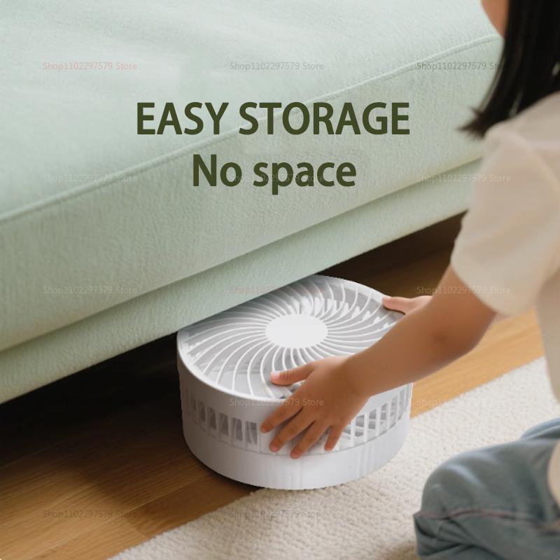 2025 Tragbarer Faltbarer Teleskopischer USB-Tischventilator für Zuhause, Outdoor-Camping, Wiederaufladbarer Multifunktionaler Stehventilator