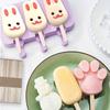 4pcs Multi Style Cartoon Silicone Ice Cream Molds, 3D DIY Easy Release Popsicle Maker with Free Sticks, Summer Homemade Ice Pop Tool for Kitchen
