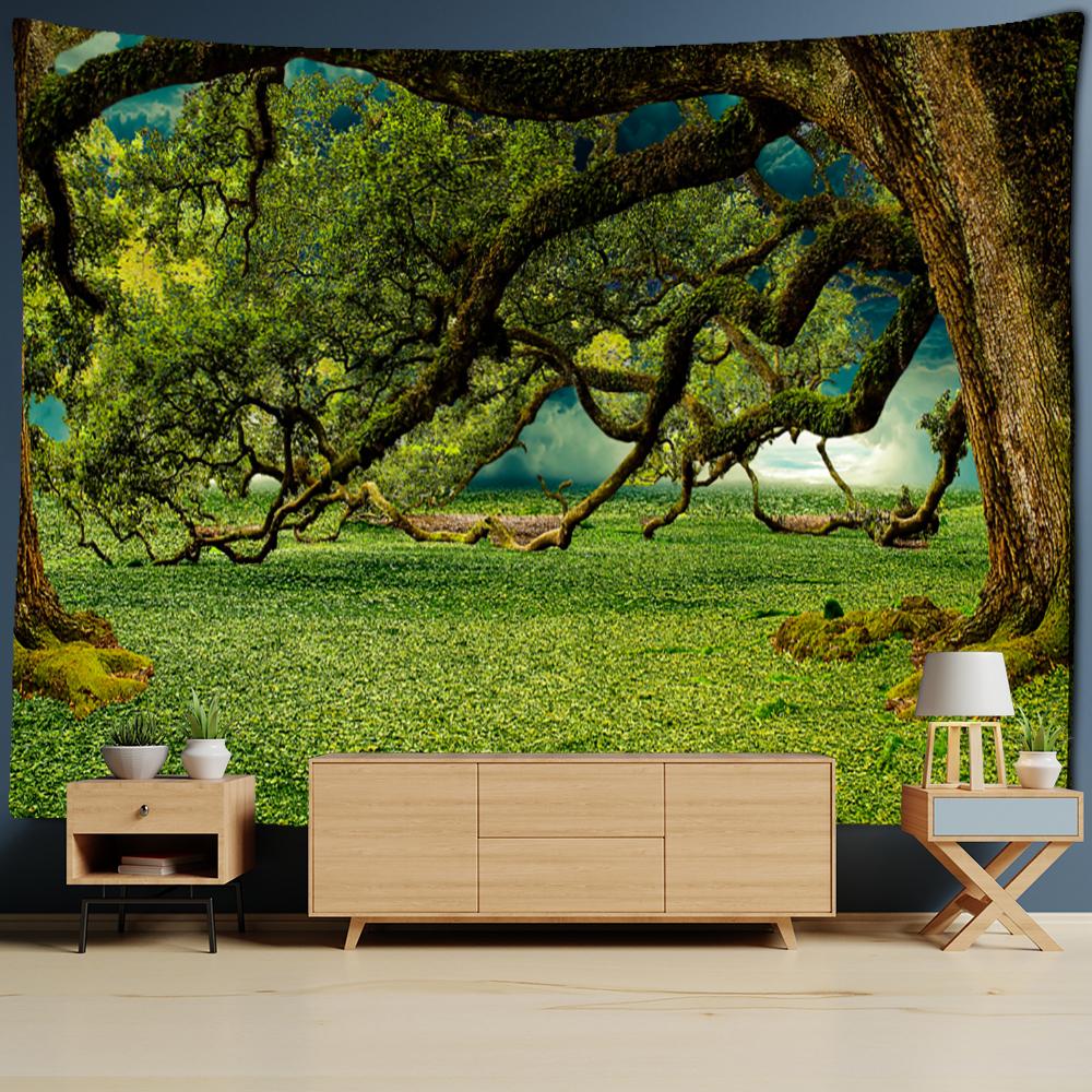 Fairytale Forest Tapestry Wall Hanging Beautiful Tropical Landscape Bohemian Hippie Tapiz Room Background Wall Decor