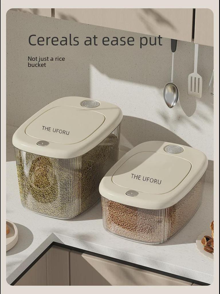 Uforu 20L Insect-Proof & Moisture-Proof Rice Storage Bucket with Press-Seal Lid