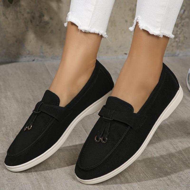 Large Size Casual Single Shoes Women's Autumn New Style One Pedal Doudou Single Shoes Women