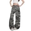 Hip Hop Camo Cargo Jeans 2026 Mid Rise Loose Fit Casual Pants Women