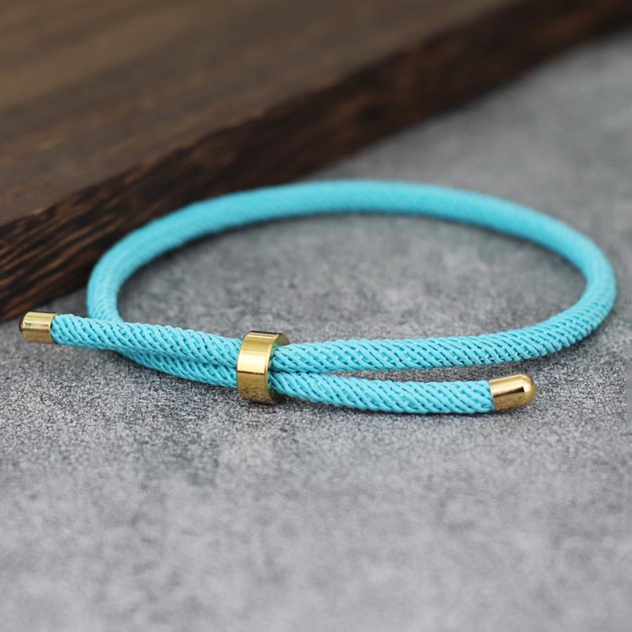 Simple Style Rope Bracelet For Men Unfading 6 Colors Grade A 4mm Thread Luck Red Braslet Valentine Day Gift Pulsera Cuerda