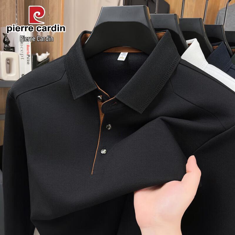 Pierre Cardin Men's Loose Fit Long Sleeve Polo Shirt