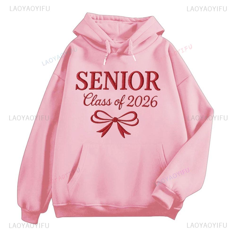Senior Sweatshirt Grad Gift Class of 2026 Hoodie Graduation Gifts for Her Personalized Senior Gift Drop Shoulder Tracksuit