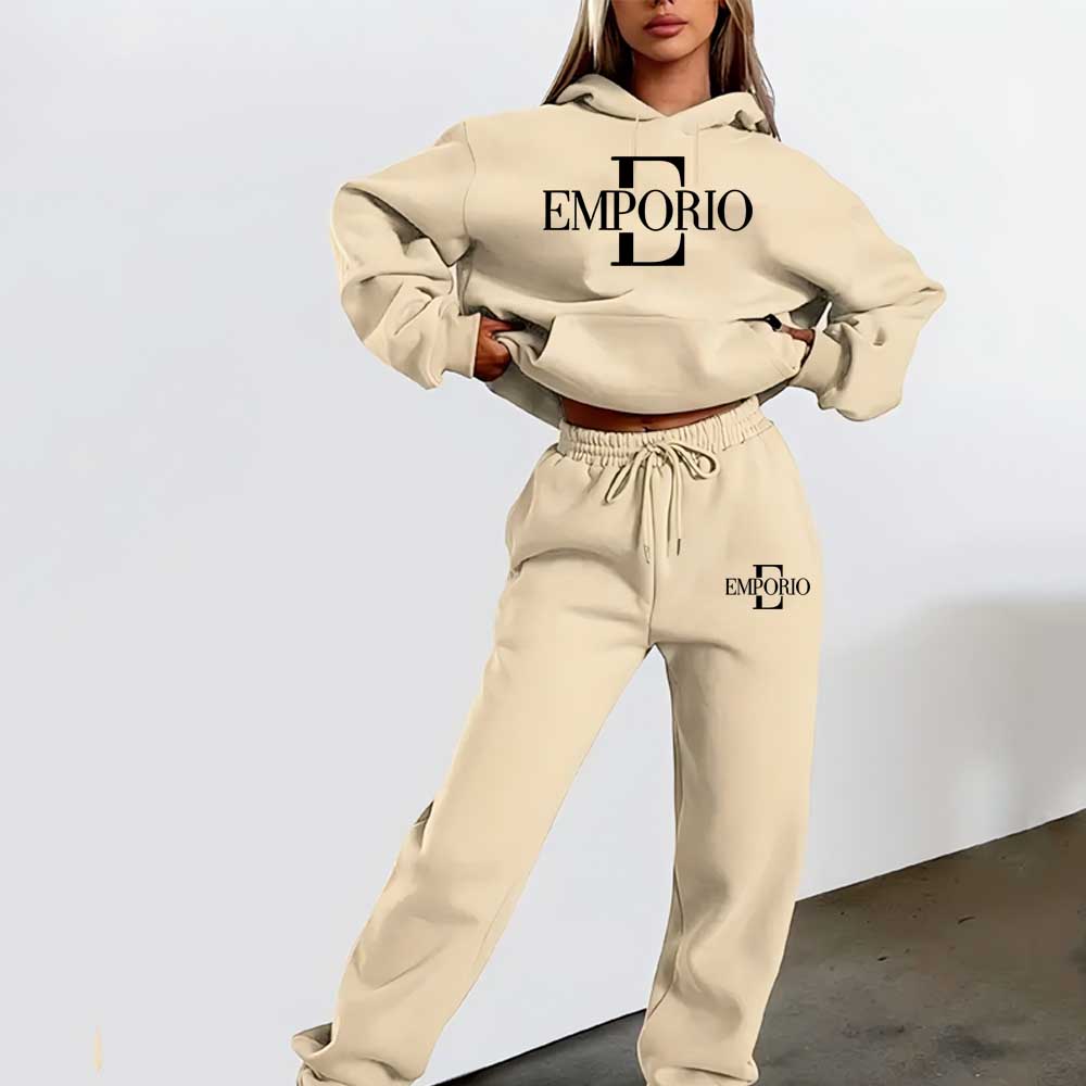 

2pcs Women s Hooded Sweatshirt & Jogger Set with Graphic Print - Black & White Gradient Colorblock, All-Season Casual Clothing, XL хакі