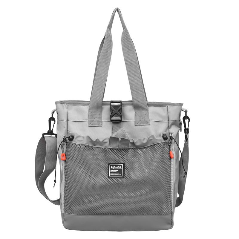 Hong Kong Style Locomotive ins Tide Cool Neutral Mesh Shoulder Bag Japanese and Korean Leisure Large Capacity Messenger Bag